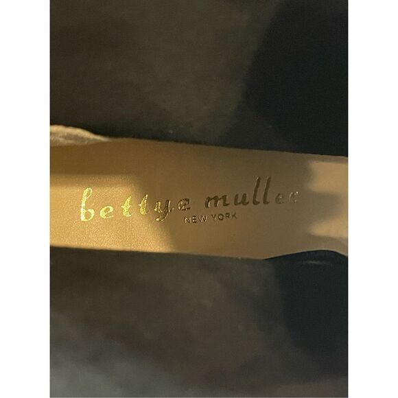 Bettye Muller open toe booties with dust bag size 10M black zipper back - Picture 8 of 9